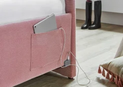Einzelbett Cool | Mit Rückenlehne | 140 x 200 cm | Rosa Design