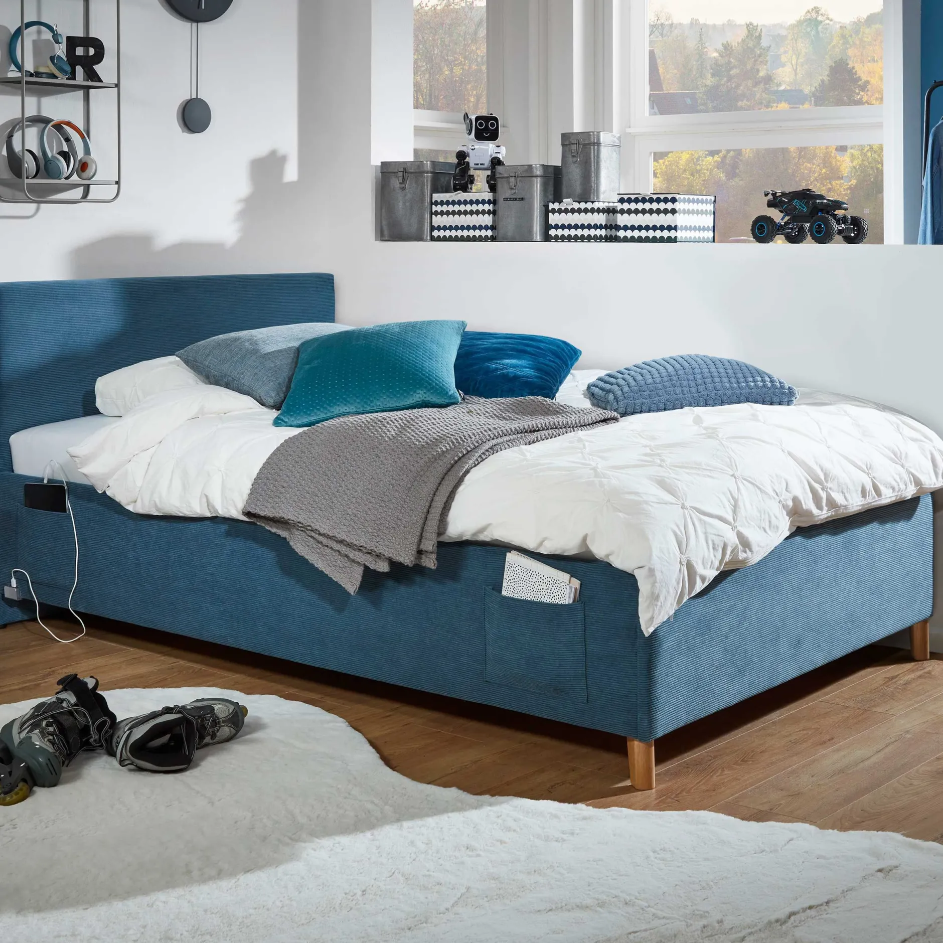 Einzelbett Cool | 120 x 200 cm | Blau