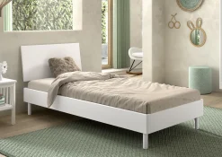 Einzelbett Forrest 90x200cm - Buche massiv - weiß