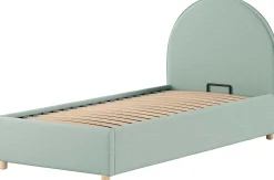 Einzelbett Maeva mit Nachttisch - 90x200cm - mit Stauraum - grün