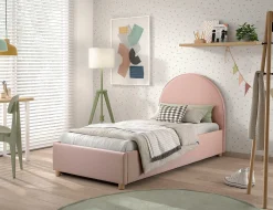 Einzelbett Maeva - 90x200cm - mit Stauraum - rosa