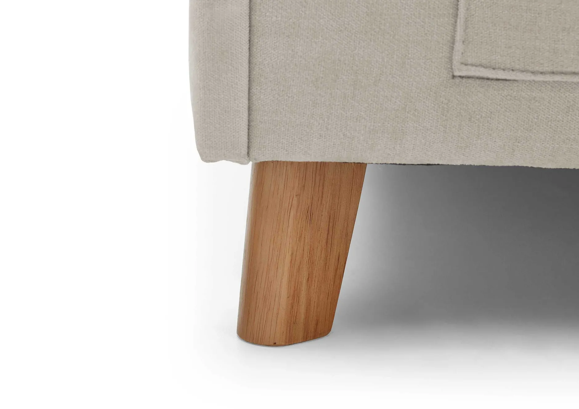 Einzelbett Ollie | Mit Rückenlehne | 120 x 200 cm | Beige Design