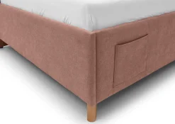 Einzelbett Ollie | Mit Rückenlehne | 90 x 200 cm | Rosa Design