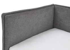 Einzelbett Ollie | Mit Rückenlehne | 90 x 200 cm | Design Grau