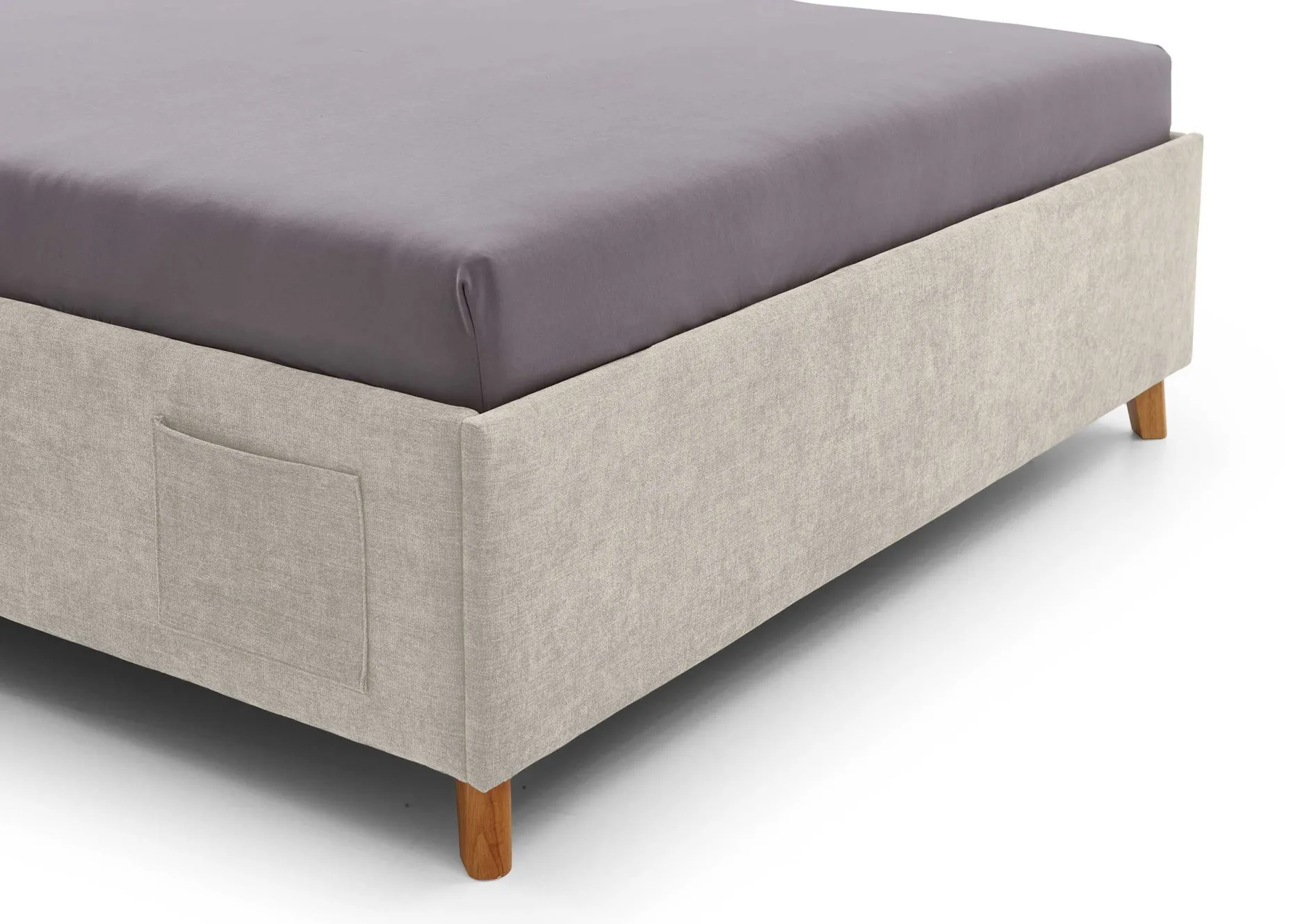 Einzelbett Ollie | 90 x 200 cm | Design Beige