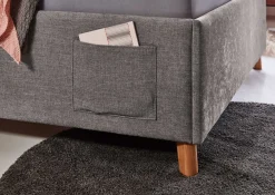 Einzelbett Ollie | 90 x 200 cm | Design Grau