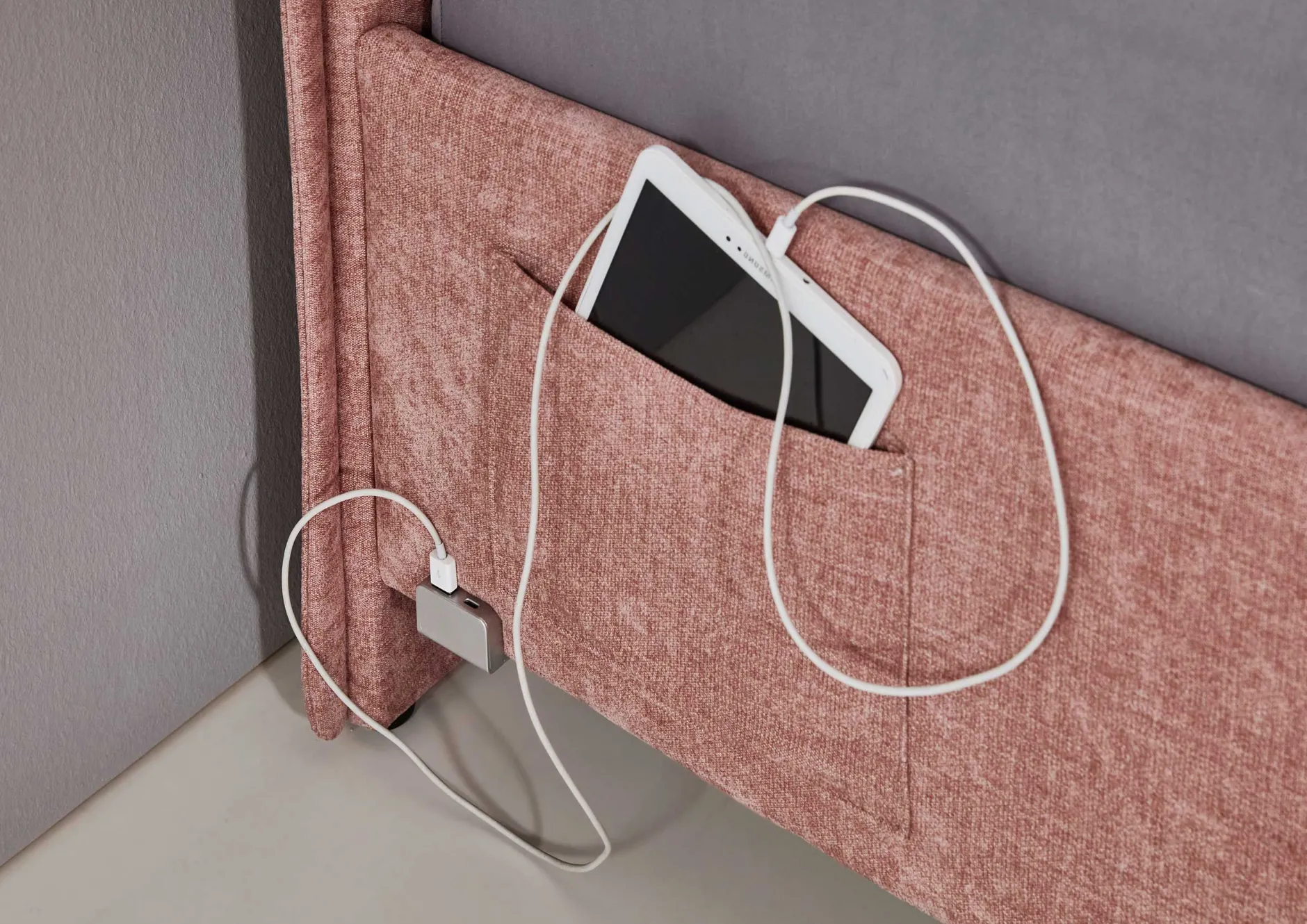 Einzelbett Ollie | 90 x 200 cm | Rosa Design