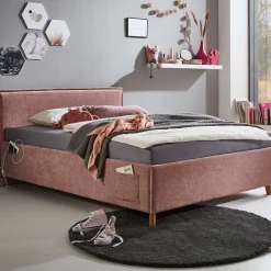 Einzelbett Ollie | 90 x 200 cm | Rosa Design