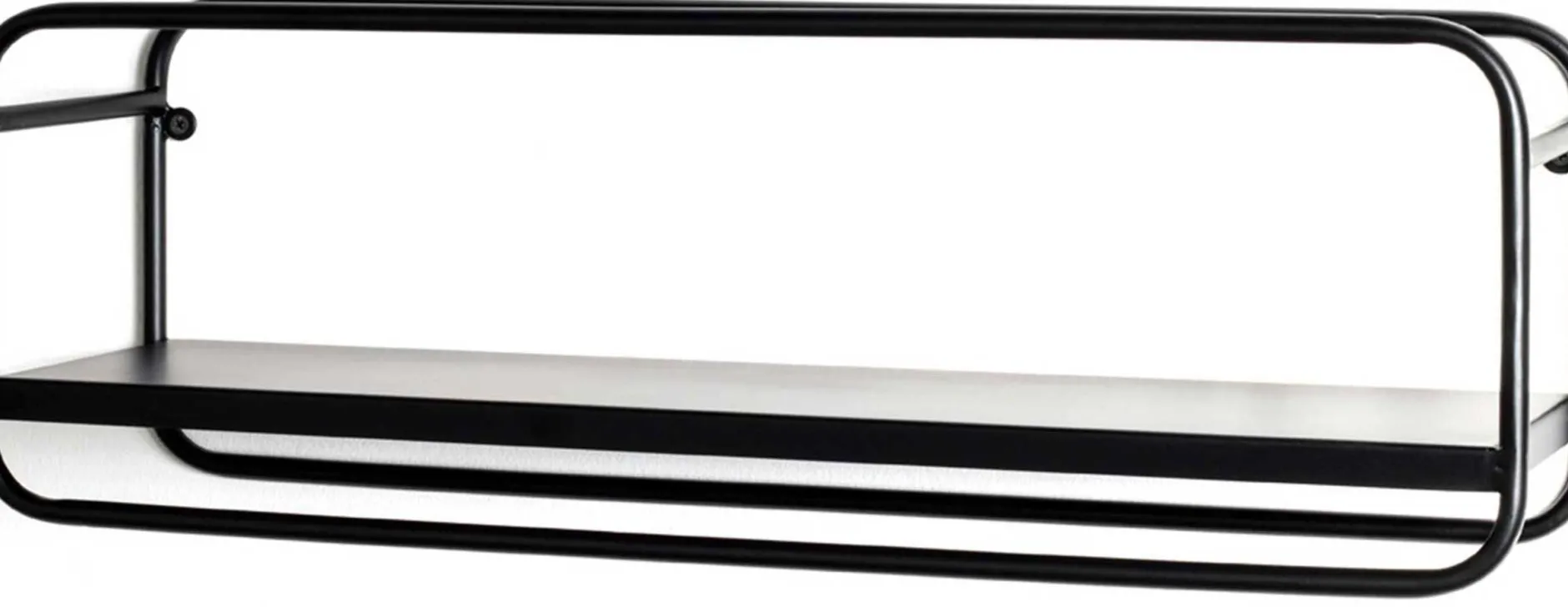 Eleganten Wandregal | 60 x 15 x 20 cm | Schwarz