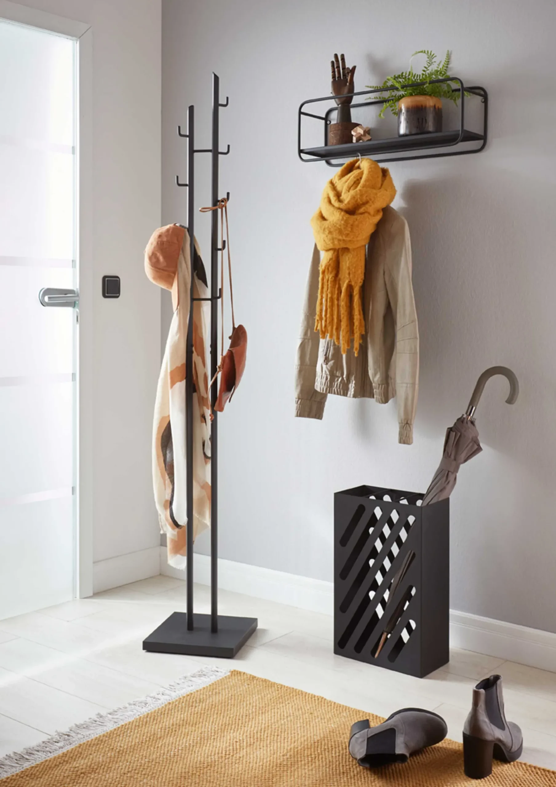 Eleganten Wandregal | 60 x 15 x 20 cm | Schwarz