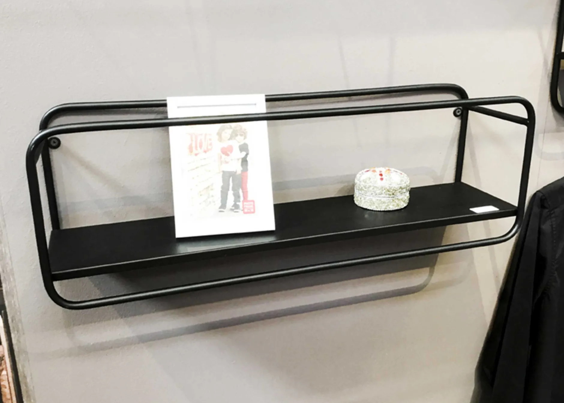 Eleganten Wandregal | 60 x 15 x 20 cm | Schwarz