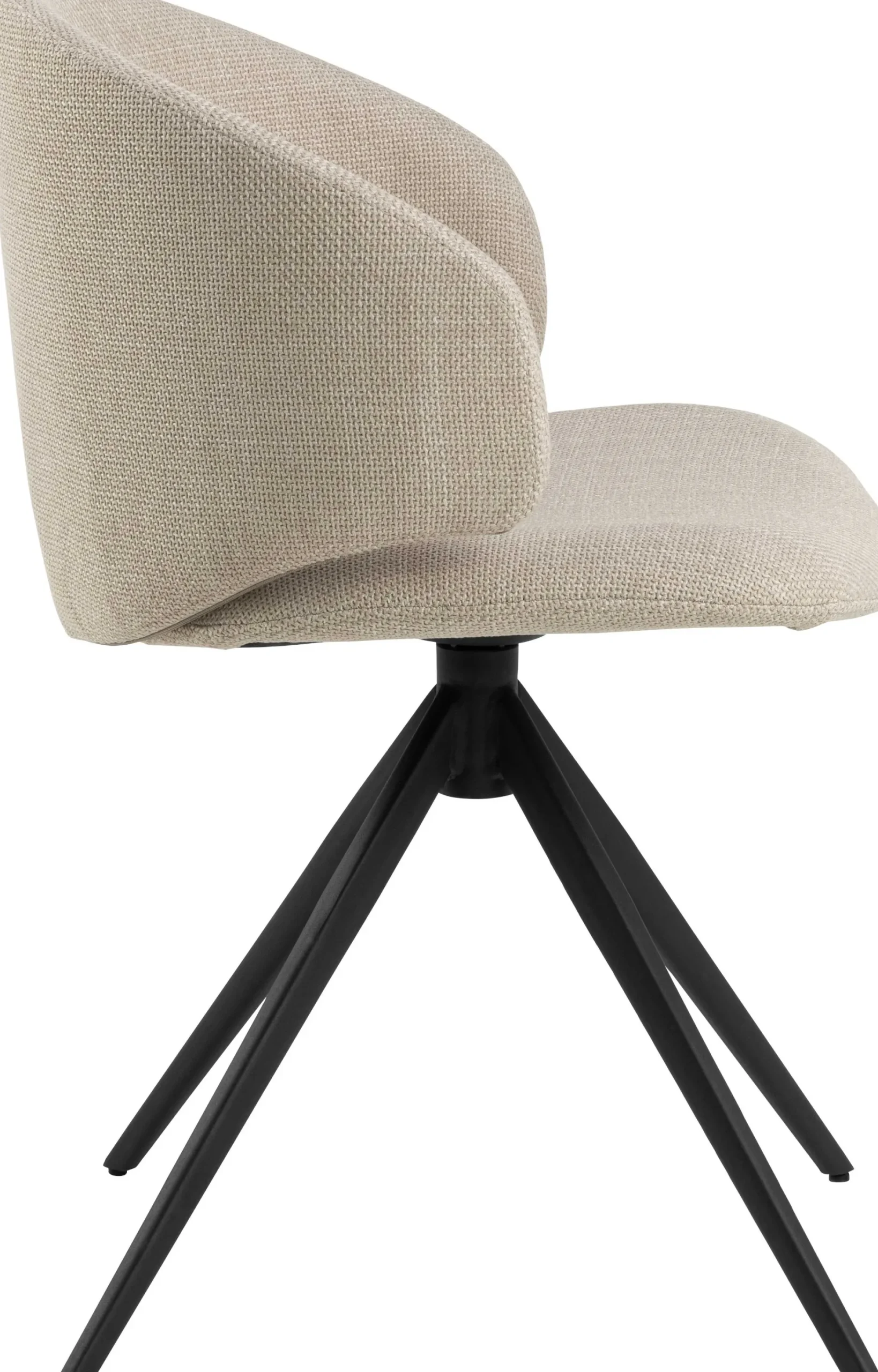 Ella Esszimmerstuhl - drehbar - Stoff - beige