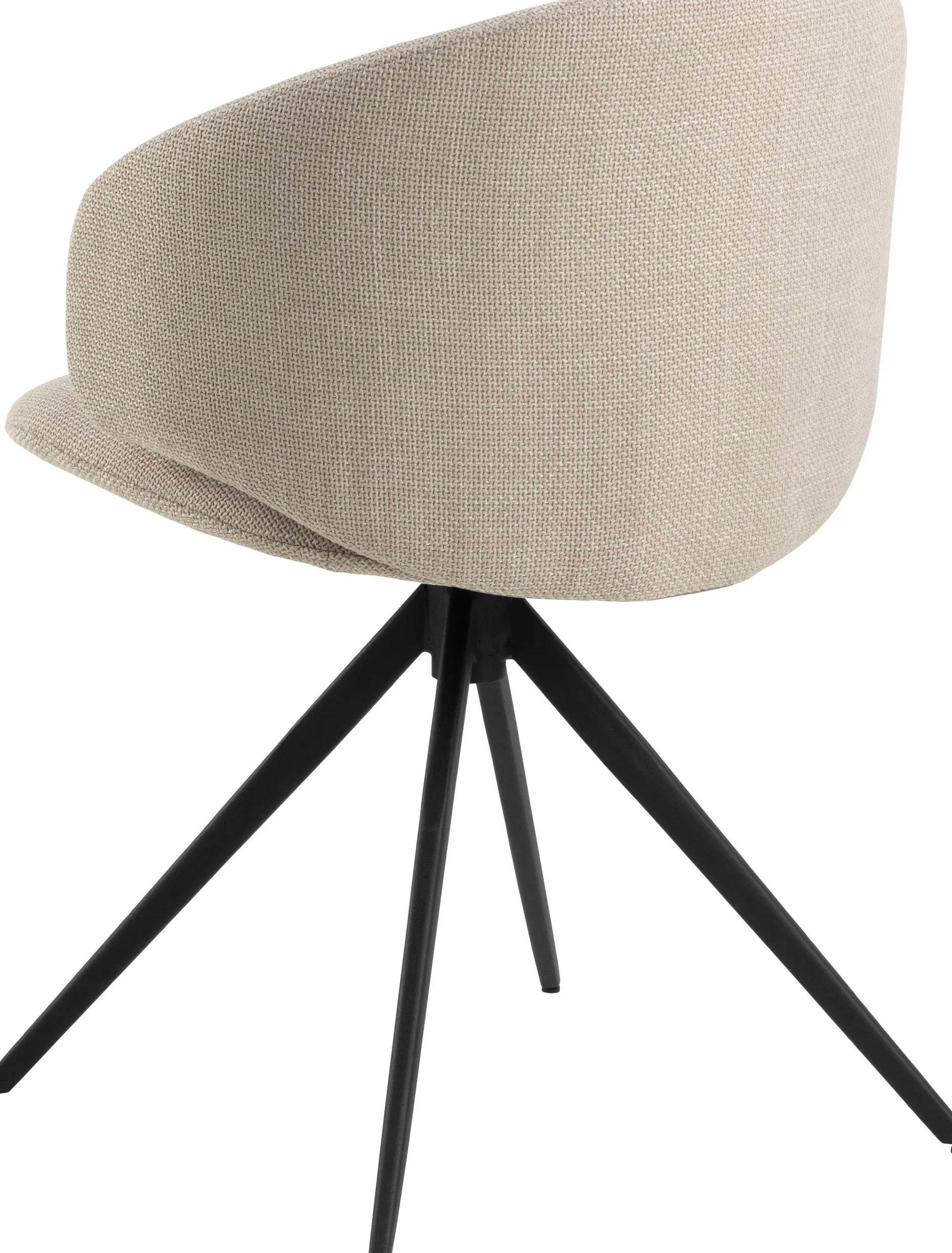 Ella Esszimmerstuhl - drehbar - Stoff - beige