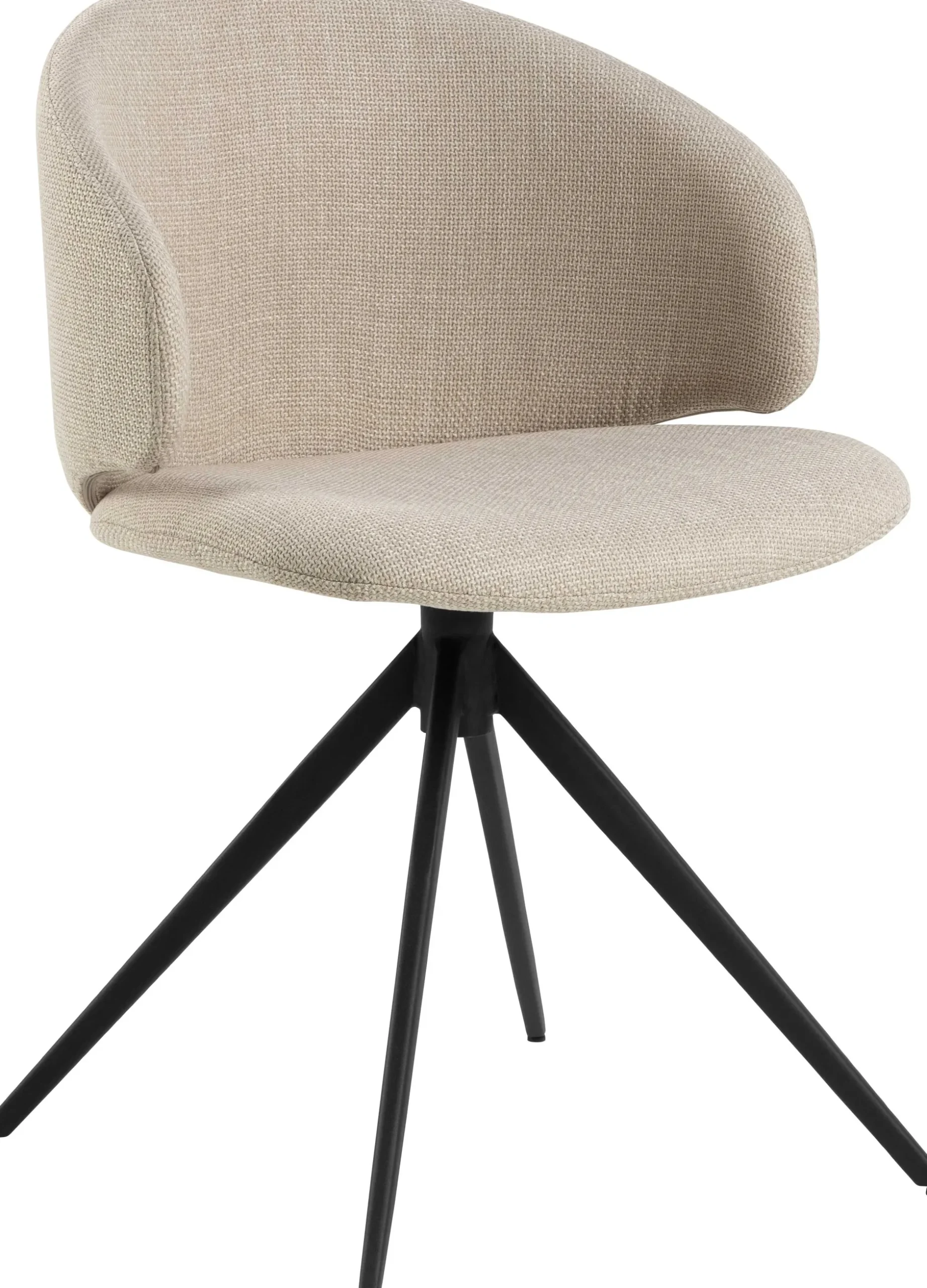 Ella Esszimmerstuhl - drehbar - Stoff - beige