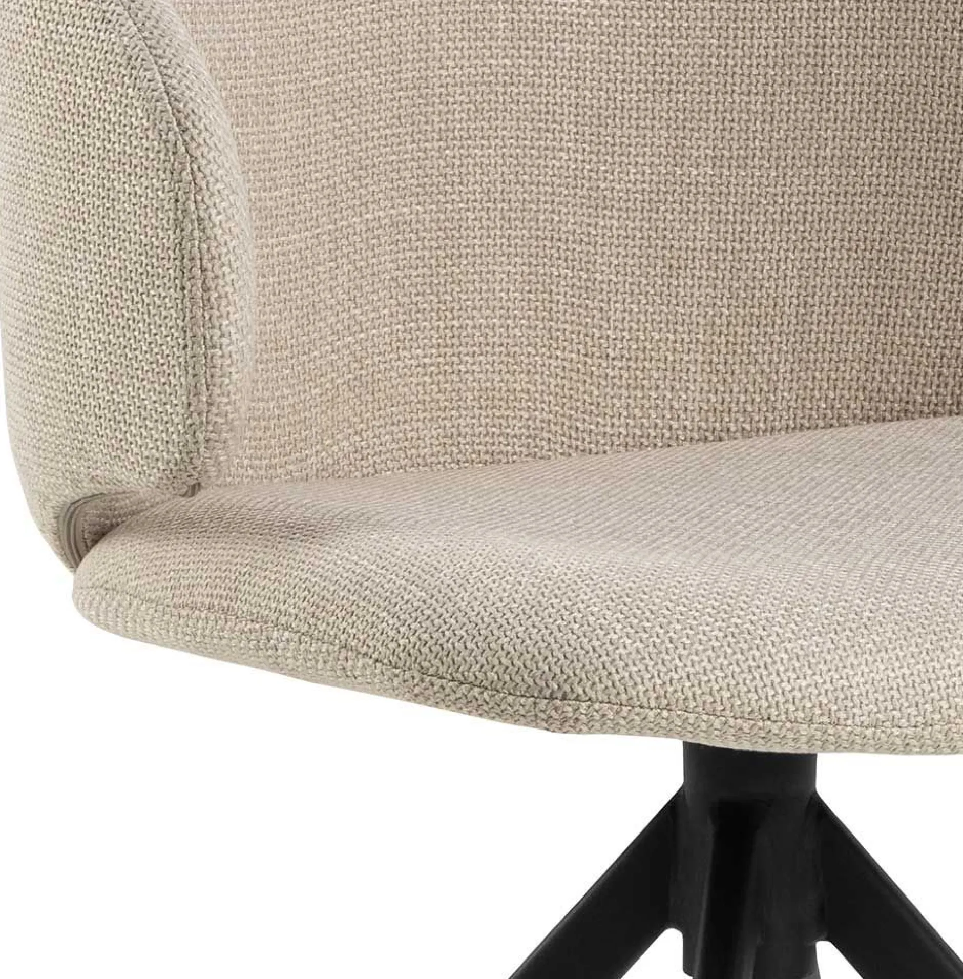 Ella Esszimmerstuhl - drehbar - Stoff - beige