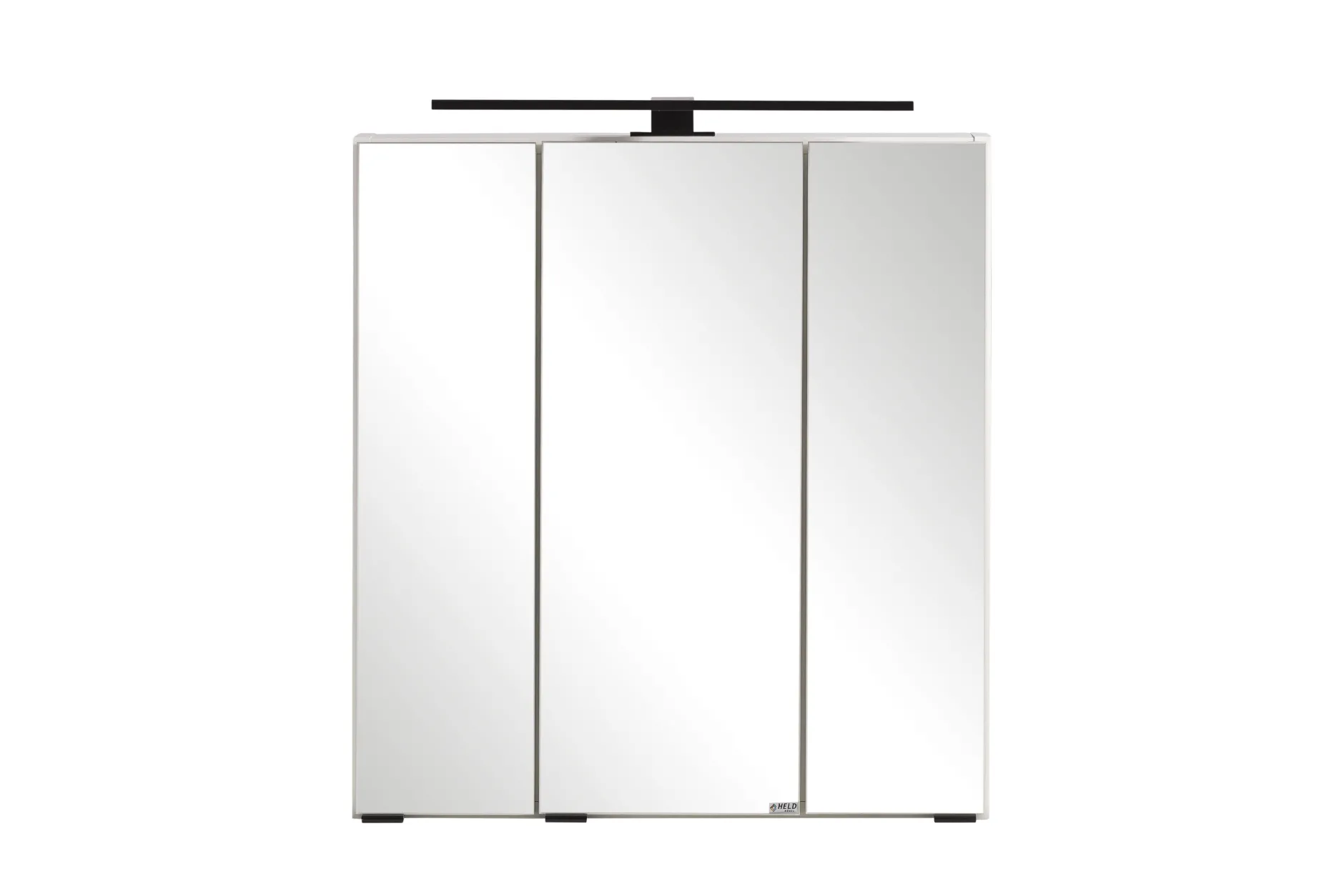Ensemble de salle de bain Meran | Meuble lavabo, armoire de toilette avec éclairage | Blanc