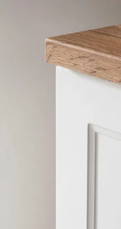 Ensemble de salle de bain Meran | Meuble lavabo, armoire de toilette avec éclairage | Blanc