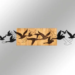 Enzo Dekoratives Wandaccessoire aus Holz | Holzrahmen | 111 x 25 cm