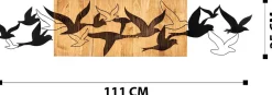 Enzo Dekoratives Wandaccessoire aus Holz | Holzrahmen | 111 x 25 cm