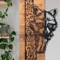 Enzo Dekoratives Wandaccessoire aus Holz | Holzrahmen | 37 x 57,5 cm