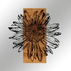 Enzo Dekoratives Wandaccessoire aus Holz | Holzrahmen | 56 x 58 cm