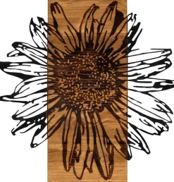 Enzo Dekoratives Wandaccessoire aus Holz | Holzrahmen | 56 x 58 cm