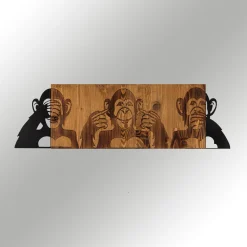Enzo Dekoratives Wandaccessoire aus Holz | Holzrahmen | 82 x 58 cm