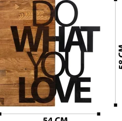 Enzo Dekoratives Wandaccessoire aus Holz | Holzrahmen | 54 x 58 cm
