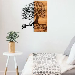 Enzo Dekoratives Wandaccessoire aus Holz | Holzrahmen | 47 x 58 cm