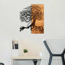 Enzo Dekoratives Wandaccessoire aus Holz | Holzrahmen | 47 x 58 cm