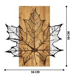 Enzo Dekoratives Wandaccessoire aus Holz | Holzrahmen | 56 x 58 cm