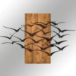 Enzo Dekoratives Wandaccessoire aus Holz | Holzrahmen | 86 x 58 cm