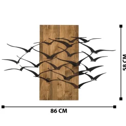 Enzo Dekoratives Wandaccessoire aus Holz | Holzrahmen | 86 x 58 cm