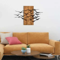 Enzo Dekoratives Wandaccessoire aus Holz | Holzrahmen | 86 x 58 cm
