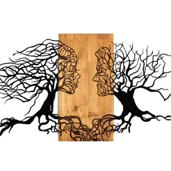 Enzo Dekoratives Wandaccessoire aus Holz | Holzrahmen | 92 x 58 cm