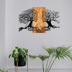 Enzo Dekoratives Wandaccessoire aus Holz | Holzrahmen | 92 x 58 cm