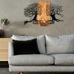 Enzo Dekoratives Wandaccessoire aus Holz | Holzrahmen | 92 x 58 cm