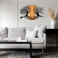Enzo Dekoratives Wandaccessoire aus Holz | Holzrahmen | 92 x 58 cm