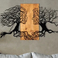 Enzo Dekoratives Wandaccessoire aus Holz | Holzrahmen | 92 x 58 cm