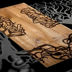 Enzo Dekoratives Wandaccessoire aus Holz | Holzrahmen | 92 x 58 cm
