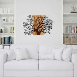 Enzo Dekoratives Wandaccessoire aus Holz | Holzrahmen | 85 x 58 cm