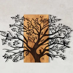 Enzo Dekoratives Wandaccessoire aus Holz | Holzrahmen | 85 x 58 cm