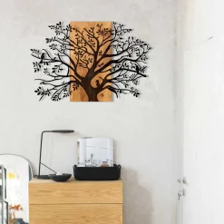 Enzo Dekoratives Wandaccessoire aus Holz | Holzrahmen | 85 x 58 cm