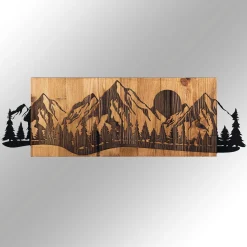 Enzo Dekoratives Wandaccessoire aus Holz | Holzrahmen | 75,5 x 24,5 cm