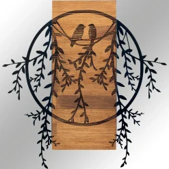 Enzo Dekoratives Wandaccessoire aus Holz | Holzrahmen | 63,3 x 65 cm