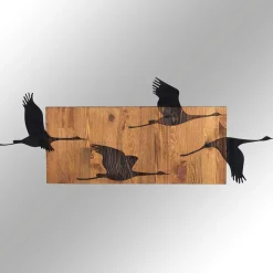 Enzo Dekoratives Wandaccessoire aus Holz | Holzrahmen | 90,5 x 34,5 cm