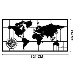 Enzo Dekoratives Wandaccessoire aus Metall | 100 % METALL | 121 x 60 cm