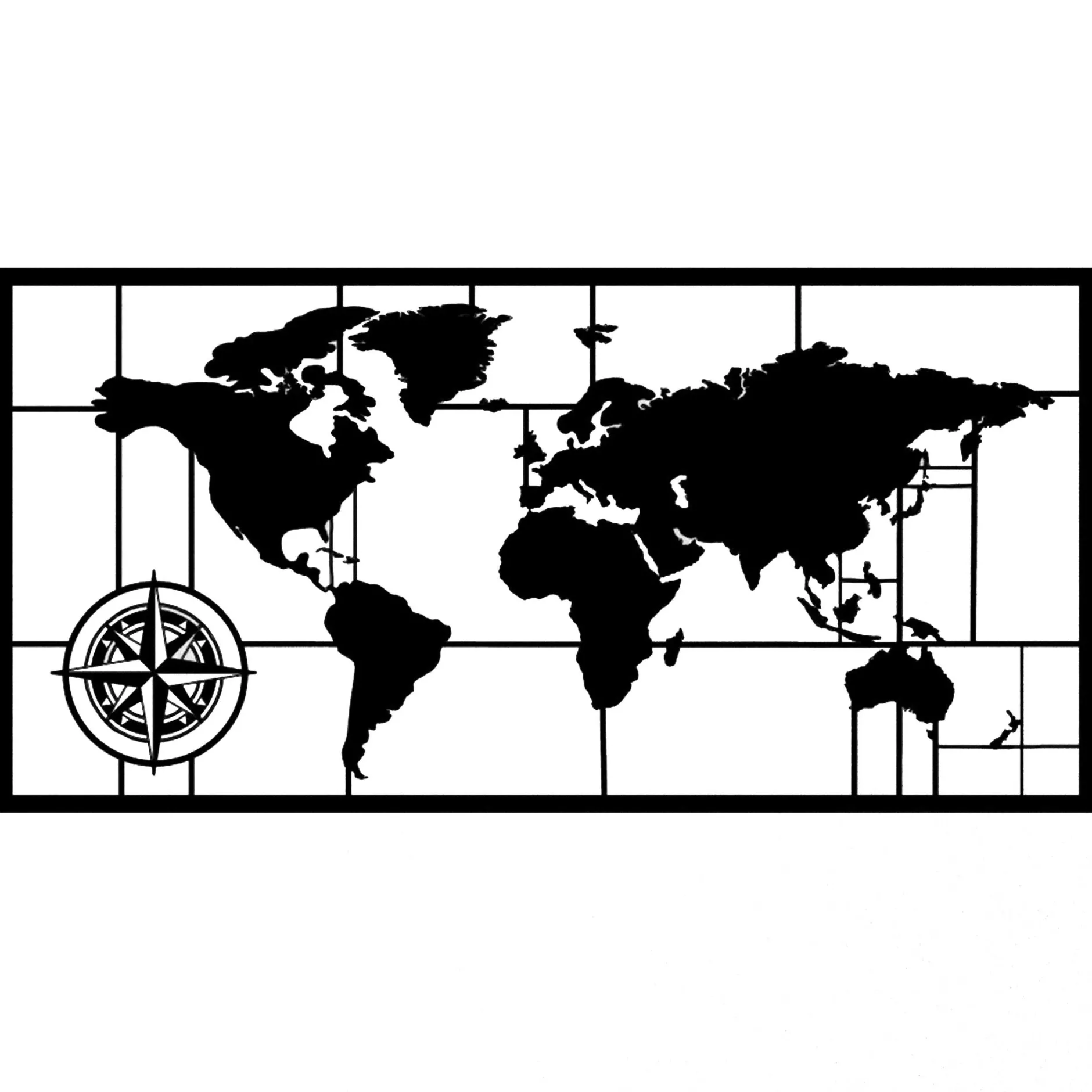 Enzo Dekoratives Wandaccessoire aus Metall | 100 % METALL | 121 x 60 cm