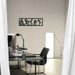 Enzo Dekoratives Wandaccessoire aus Metall | 100 % METALL | 60 x 19 cm