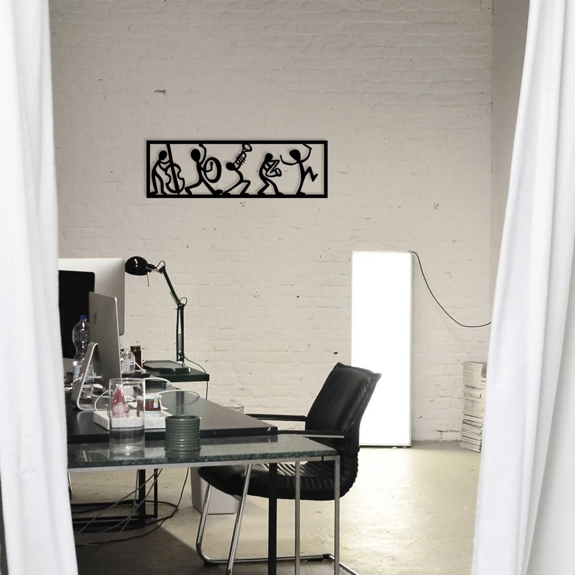 Enzo Dekoratives Wandaccessoire aus Metall | 100 % METALL | 60 x 19 cm